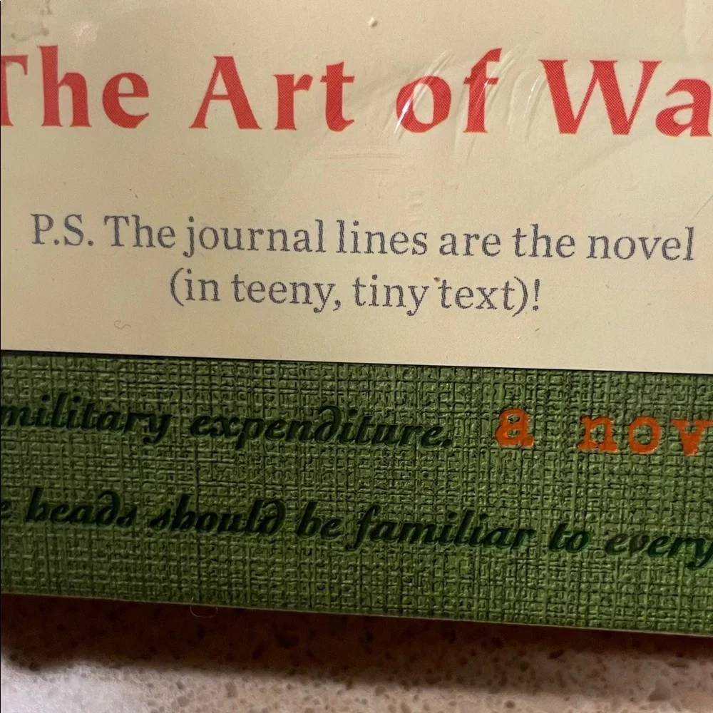 The Art of War by Sun Tzu-Novel Journal — Green Cover with Orange Elastic